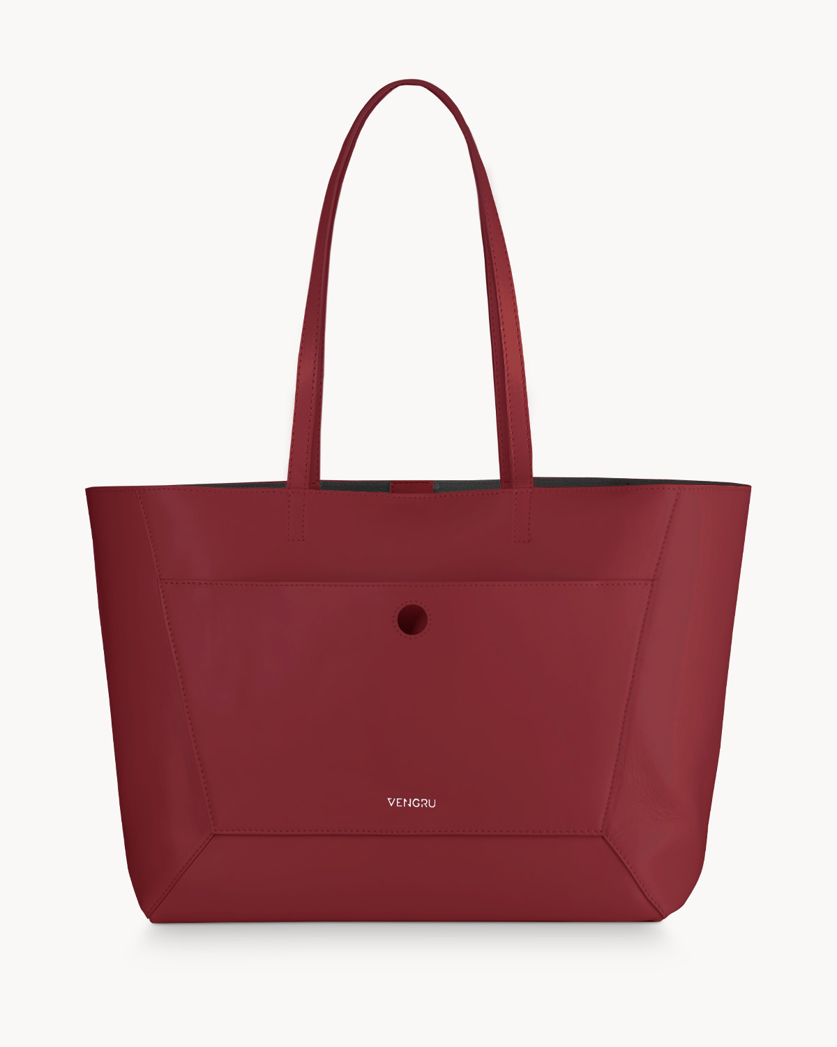 Női üzleti bőrtáska VNGR – alaptáska Burgundi - Image 2